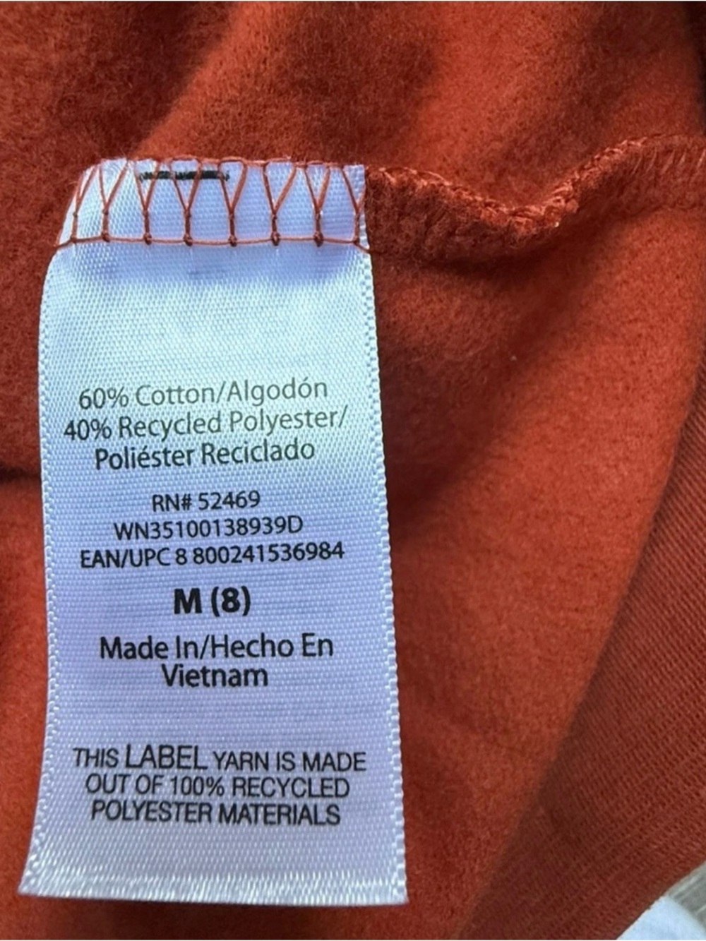 wonder nation Boy’s M 8 Rust Orange Kids' Graphic Hoodie Sweatshirt Pullover NWT - Picture 6 of 7